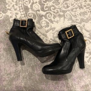 Tory Burch Leather Heel Boots